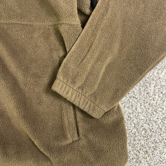 Tag Safari Jacket Mens Large Brown Sherpa Fleece Full Zip Faux Suede Outdoors - Picture 3 of 9